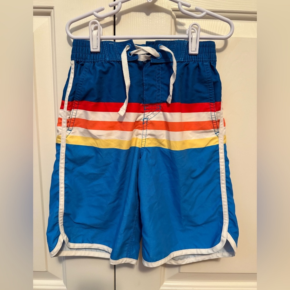 Hanna Andersson Colorful Striped Swim Trunks